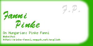 fanni pinke business card